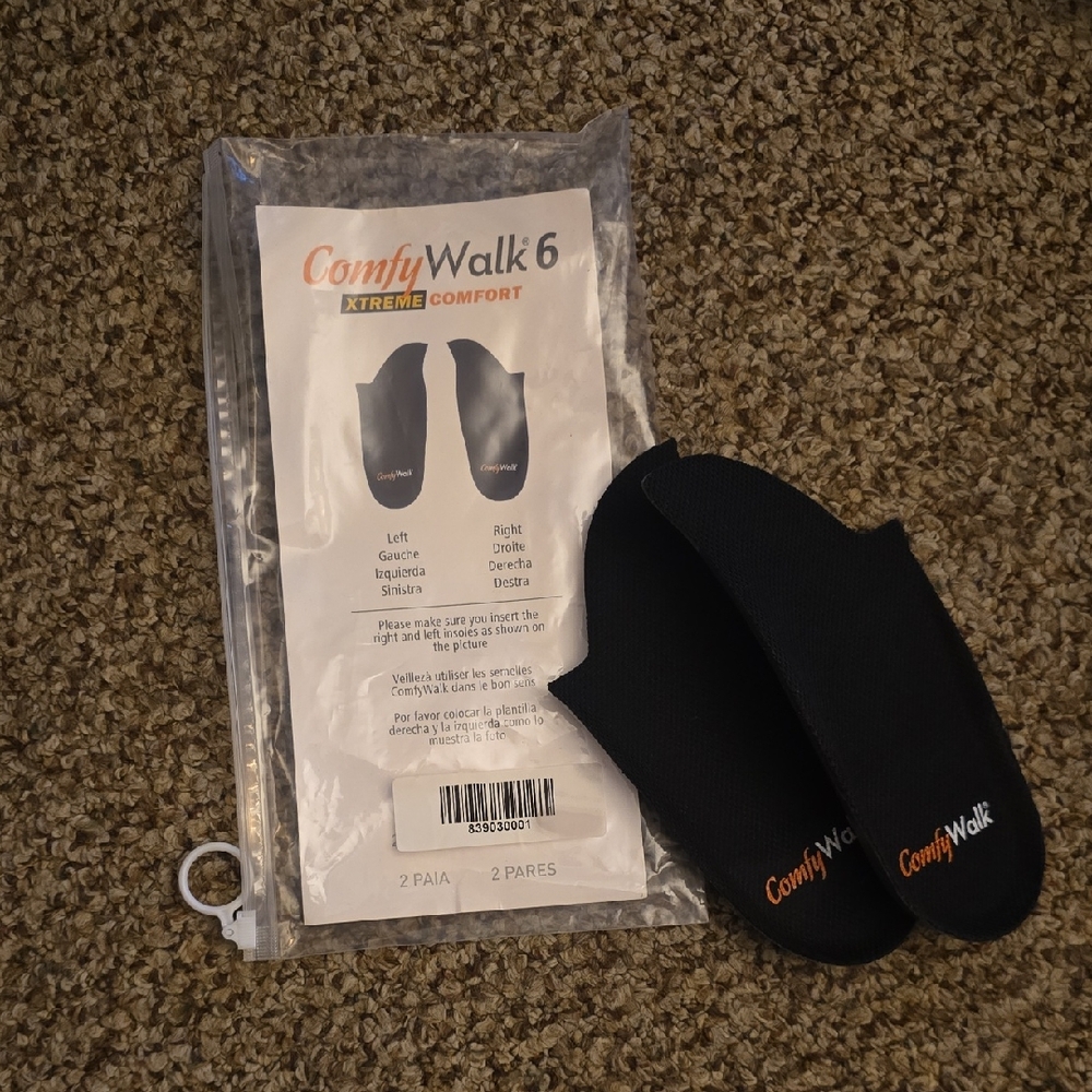 ComfyWalk Black Insoles - Xtreme Comfort